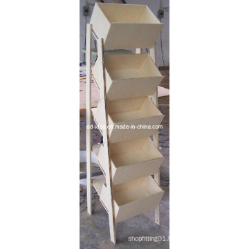 Customized MDF Floor Literature Leaflets Rack